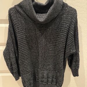 Cathy Daniels black with silver Cowl Neck Sweater half sleeve